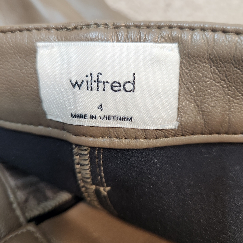 Aritzia Wilfred Melina Faux Leather Pants Size 4 - Picture 8 of 9